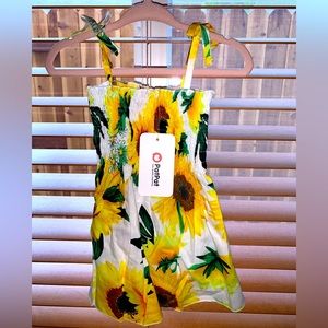 Sweet yellow sunflower baby dress